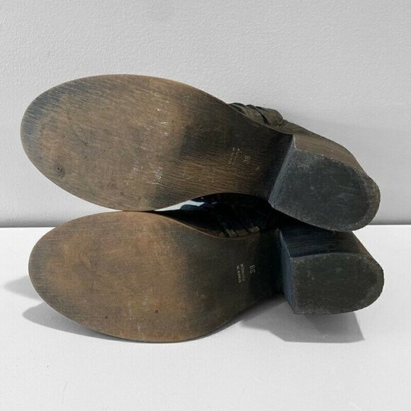 Free People Carrera Woven Ankle Boots Booties Black 38 - Picture 6 of 8